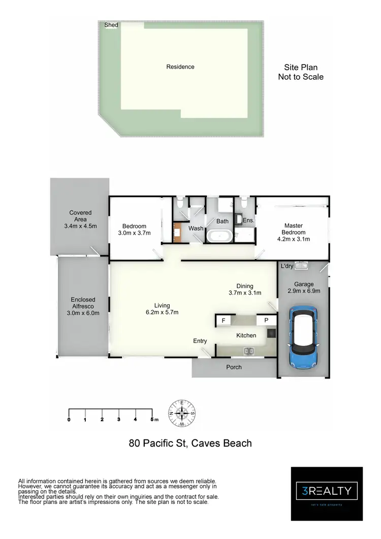 Floorplan of Homely villa listing, 80 Pacific Street, Caves Beach NSW 2281