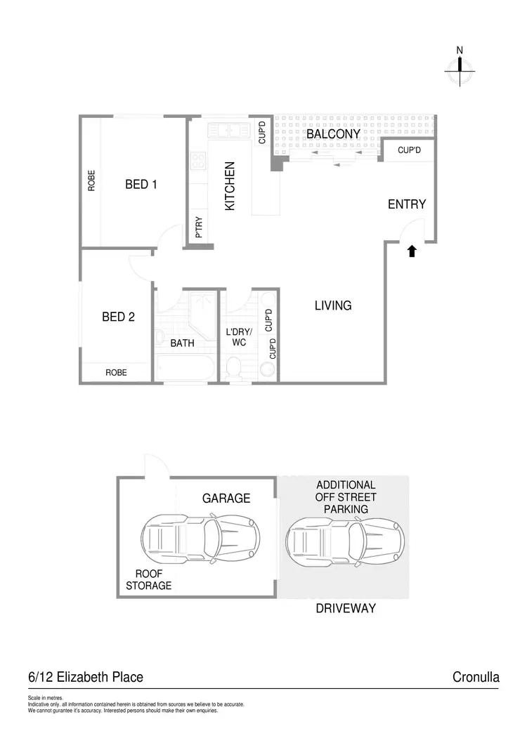 Floorplan of Homely apartment listing, 6/12 Elizabeth Place, Cronulla NSW 2230