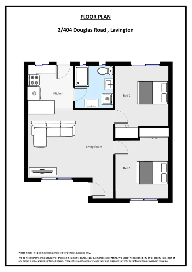 Floorplan of Homely unit listing, 2/404 Douglas Road, Lavington NSW 2641