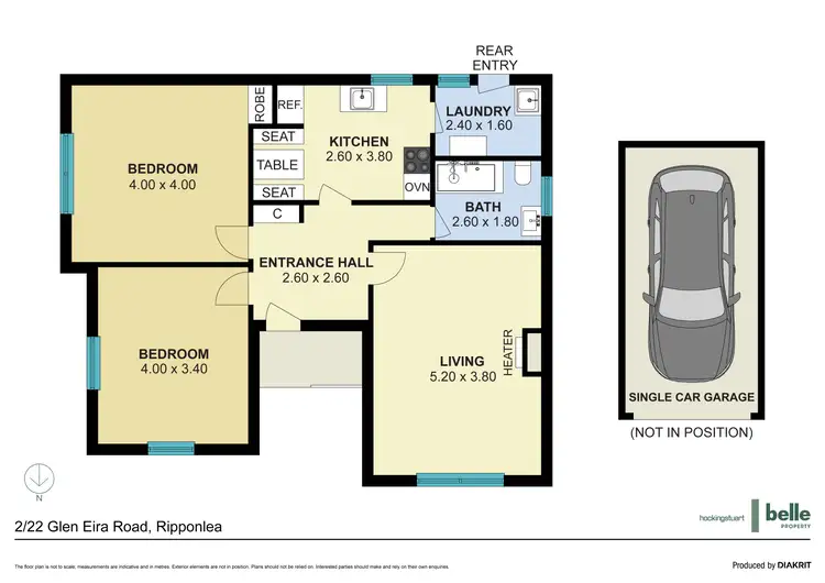 Floorplan of Homely apartment listing, 2/22 Glen Eira Road, Ripponlea VIC 3185