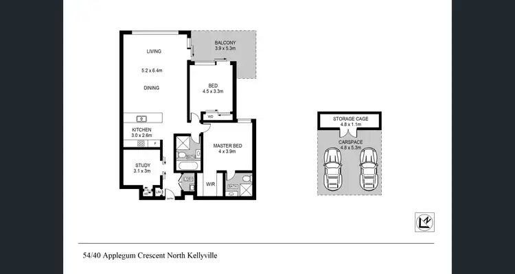 Floorplan of Homely apartment listing, 54/40 Applegum Crescent, North Kellyville NSW 2155