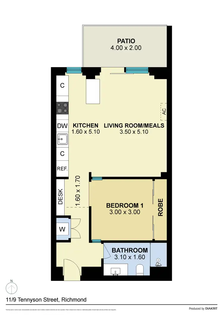 Floorplan of Homely apartment listing, 11/9 Tennyson Street, Richmond VIC 3121