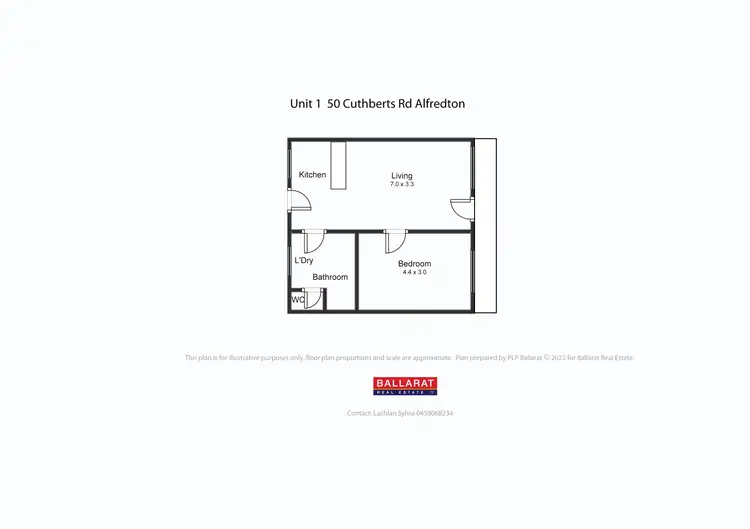 Floorplan of Homely unit listing, 1/50 Cuthberts Road, Alfredton VIC 3350