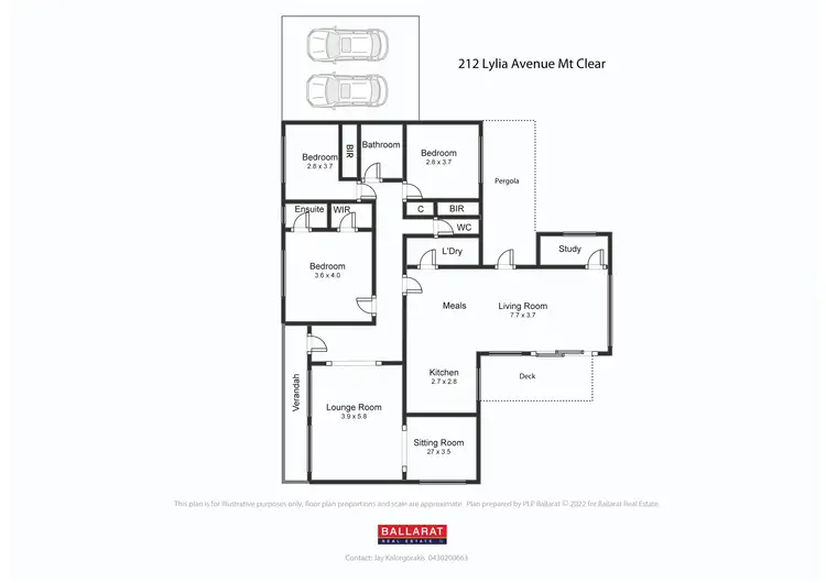 Floorplan of Homely house listing, 212 Lylia Avenue, Mount Clear VIC 3350