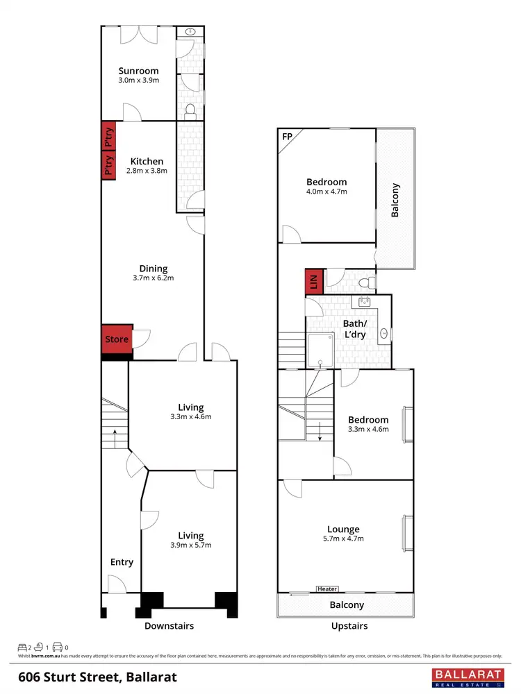 Floorplan of Homely house listing, 606 Sturt Street, Ballarat Central VIC 3350