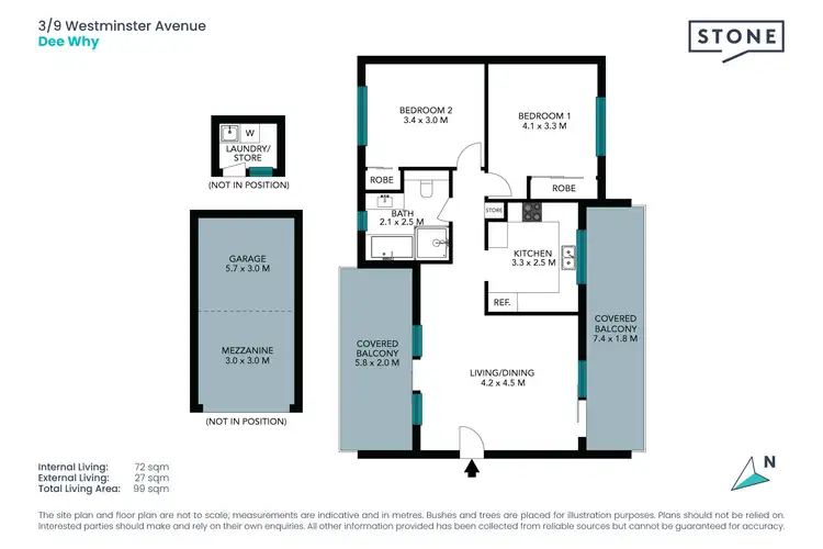 Floorplan of Homely apartment listing, 3/9 Westminster Avenue, Dee Why NSW 2099