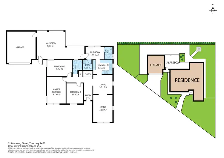 Floorplan of Homely house listing, 61 Manning Street, Tuncurry NSW 2428