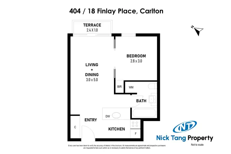 Floorplan of Homely apartment listing, 404/18 Finlay Place, Carlton VIC 3053