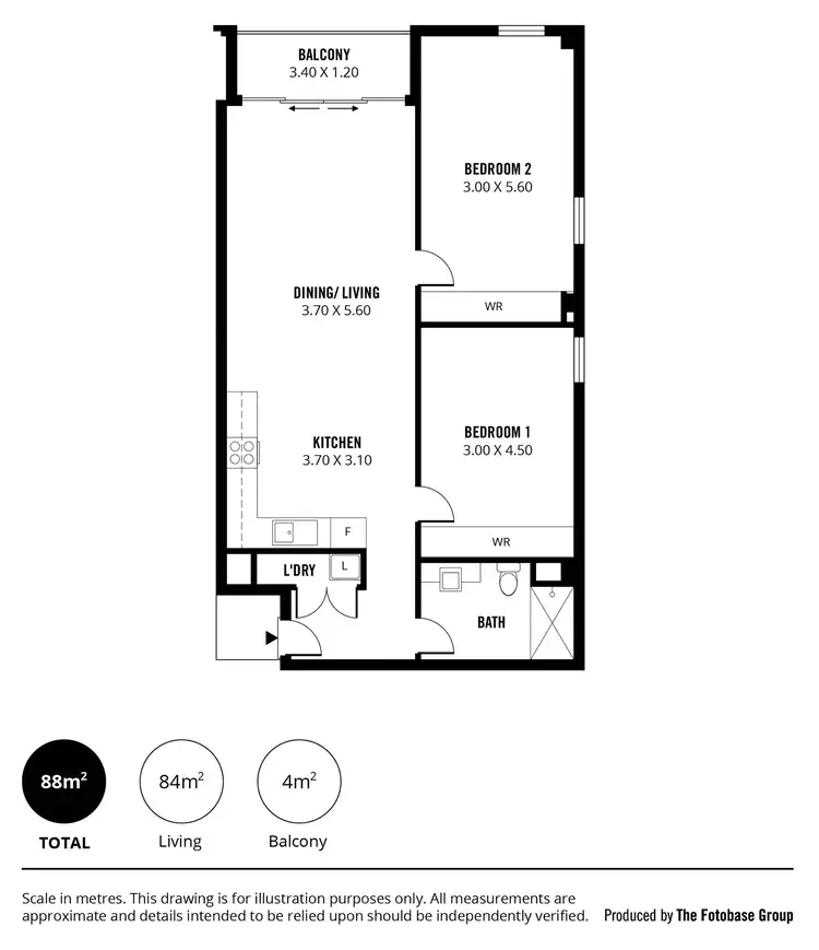 Floorplan of Homely apartment listing, 104/33 Frew Street, Adelaide SA 5000