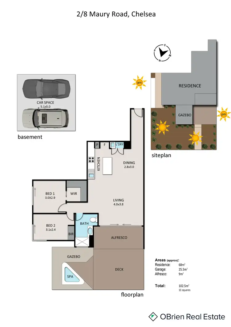 Floorplan of Homely apartment listing, 2/8 Maury Road, Chelsea VIC 3196