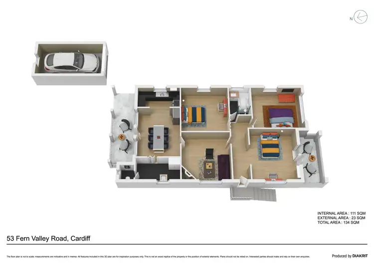 Floorplan of Homely house listing, 53 Fern Valley Road, Cardiff NSW 2285