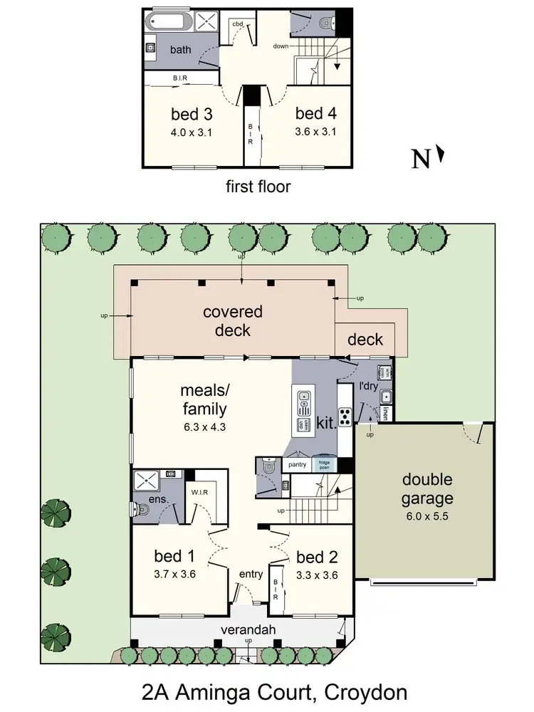Floorplan of Homely house listing, 2A Aminga Court, Croydon VIC 3136
