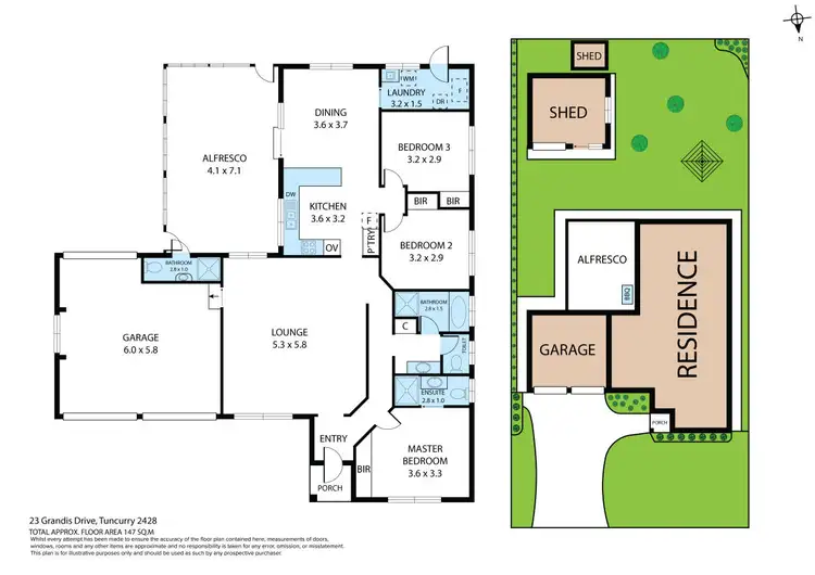 Floorplan of Homely house listing, 23 Grandis Drive, Tuncurry NSW 2428