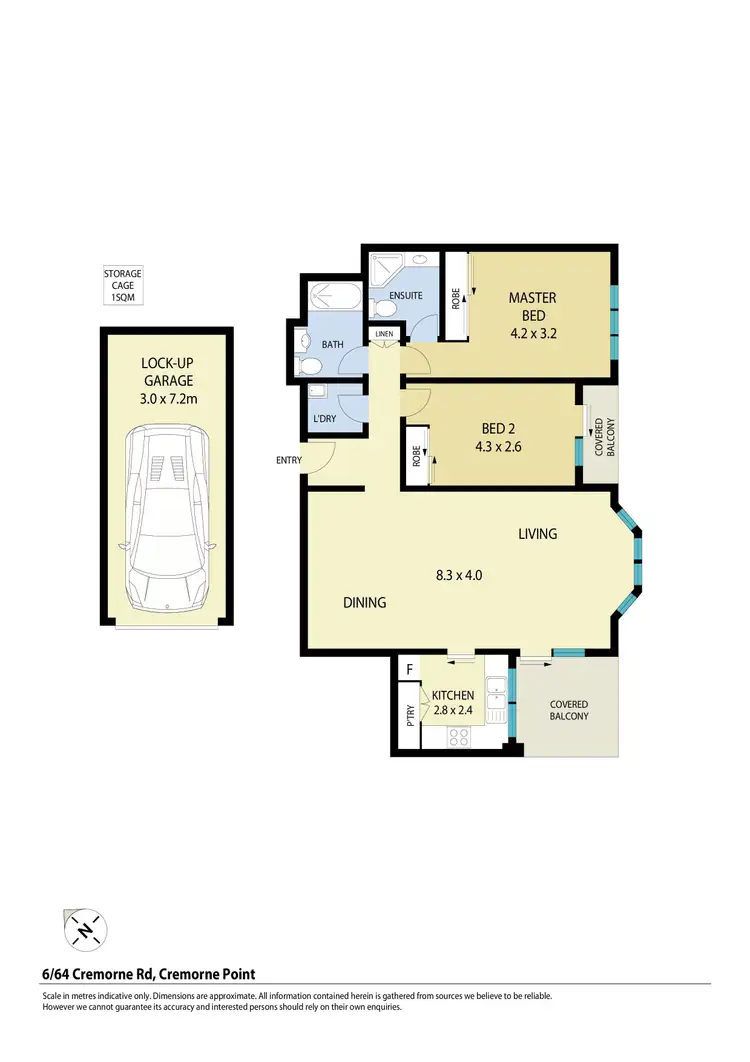 Floorplan of Homely apartment listing, 6/64 Cremorne Road, Cremorne Point NSW 2090