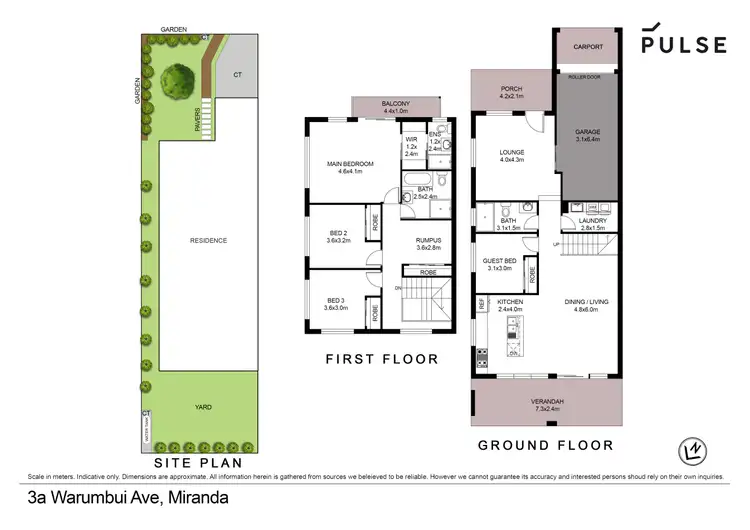 Floorplan of Homely semi-detached listing, 3A Warumbui Avenue, Miranda NSW 2228