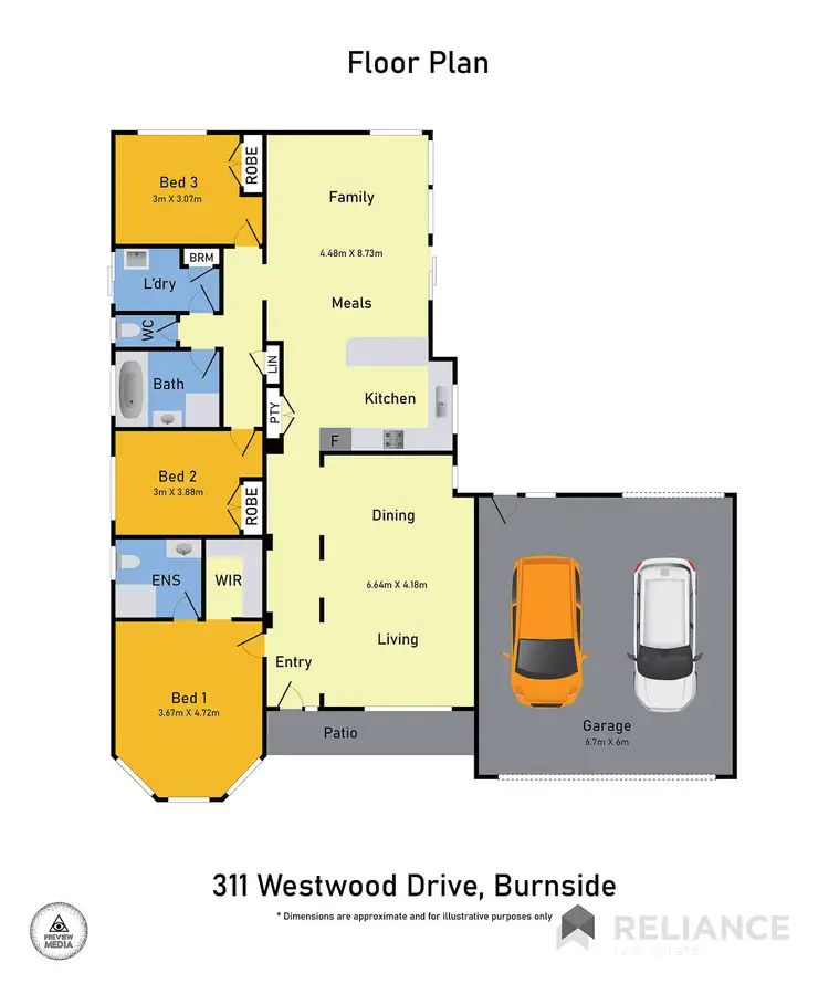 Floorplan of Homely house listing, 311 Westwood Drive, Burnside VIC 3023