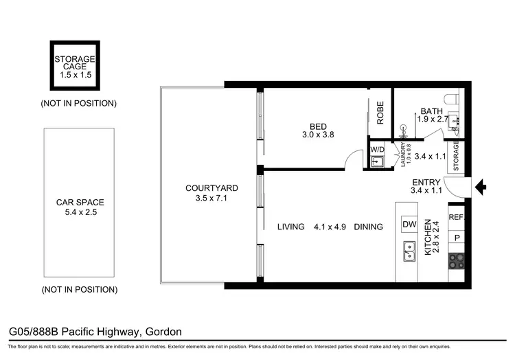 Floorplan of Homely apartment listing, G05/888B Pacific Highway, Gordon NSW 2072