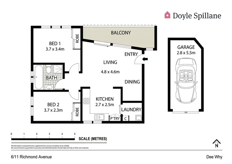 Floorplan of Homely apartment listing, 6/11 Richmond Avenue, Dee Why NSW 2099
