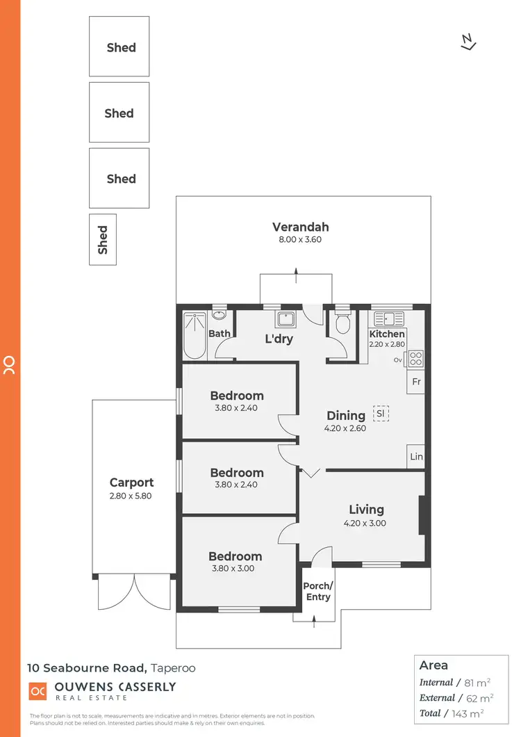 Floorplan of Homely house listing, 10 Seabourne Road, Taperoo SA 5017