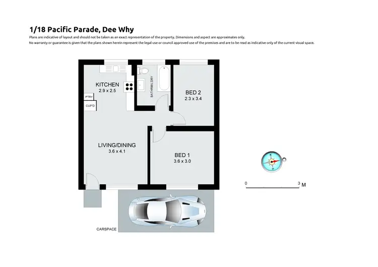 Floorplan of Homely apartment listing, 1/18 Pacific Parade, Dee Why NSW 2099