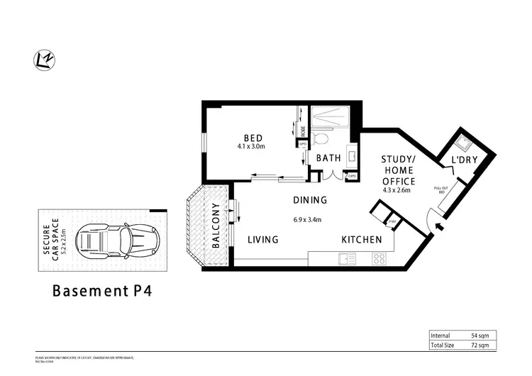 Floorplan of Homely apartment listing, 507/2-12 Glebe Point Road, Glebe NSW 2037