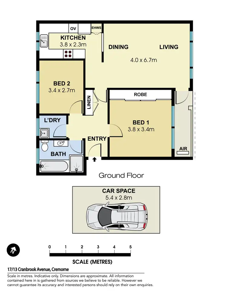 Floorplan of Homely apartment listing, 17/13 Cranbrook Avenue, Cremorne NSW 2090