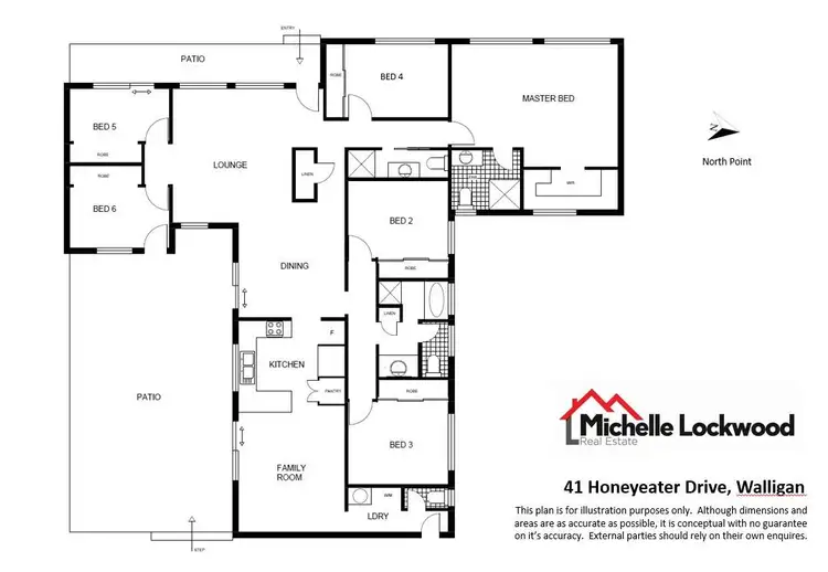 Floorplan of Homely rural property listing, 41 Honeyeater Drive, Walligan QLD 4655