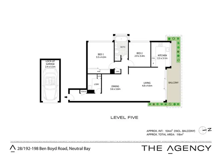 Floorplan of Homely unit listing, 28/192-198 Ben Boyd Road, Neutral Bay NSW 2089