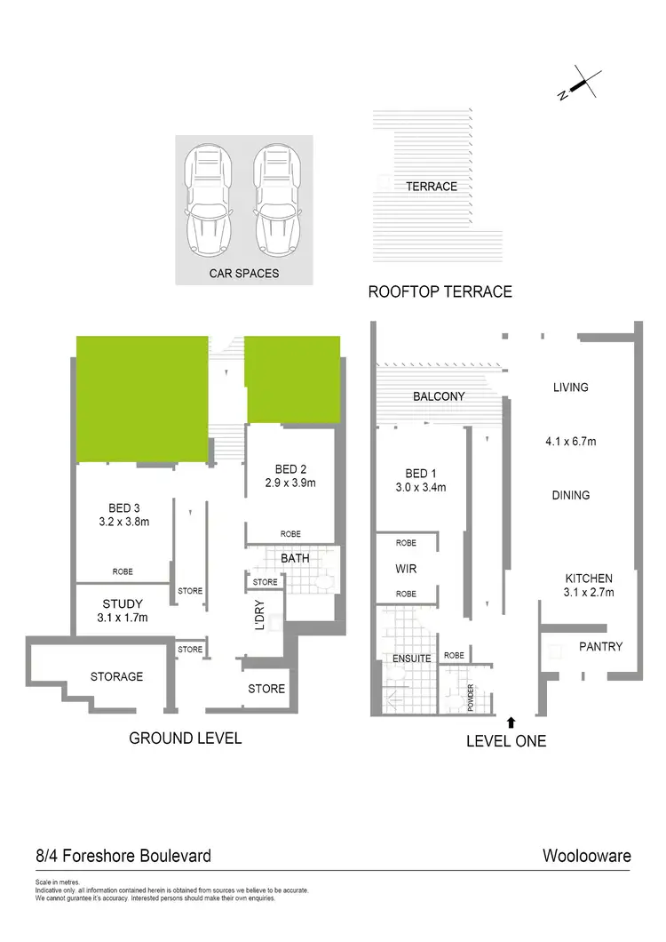 Floorplan of Homely townhouse listing, 8/4 Foreshore Boulevard, Woolooware NSW 2230