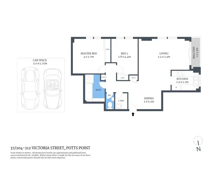 Floorplan of Homely apartment listing, 37/204-212 Victoria Street, Potts Point NSW 2011