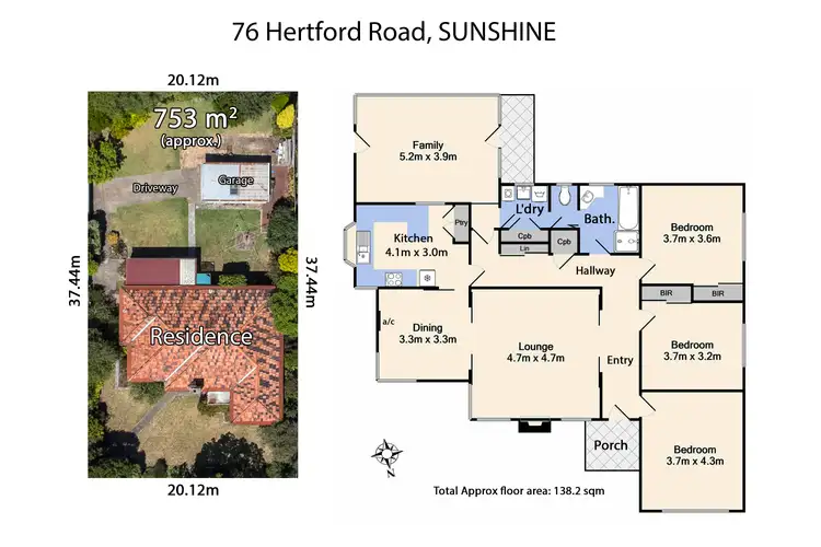 Floorplan of Homely house listing, 76 Hertford Road, Sunshine VIC 3020
