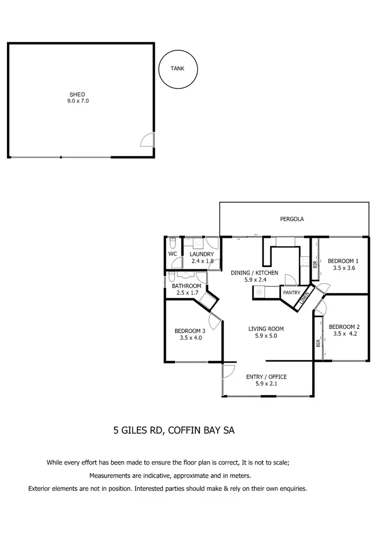 Floorplan of Homely house listing, 5 Giles Road, Coffin Bay SA 5607