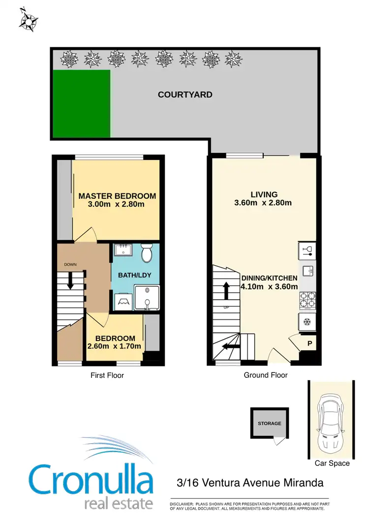 Floorplan of Homely townhouse listing, 3/16 Ventura Avenue, Miranda NSW 2228