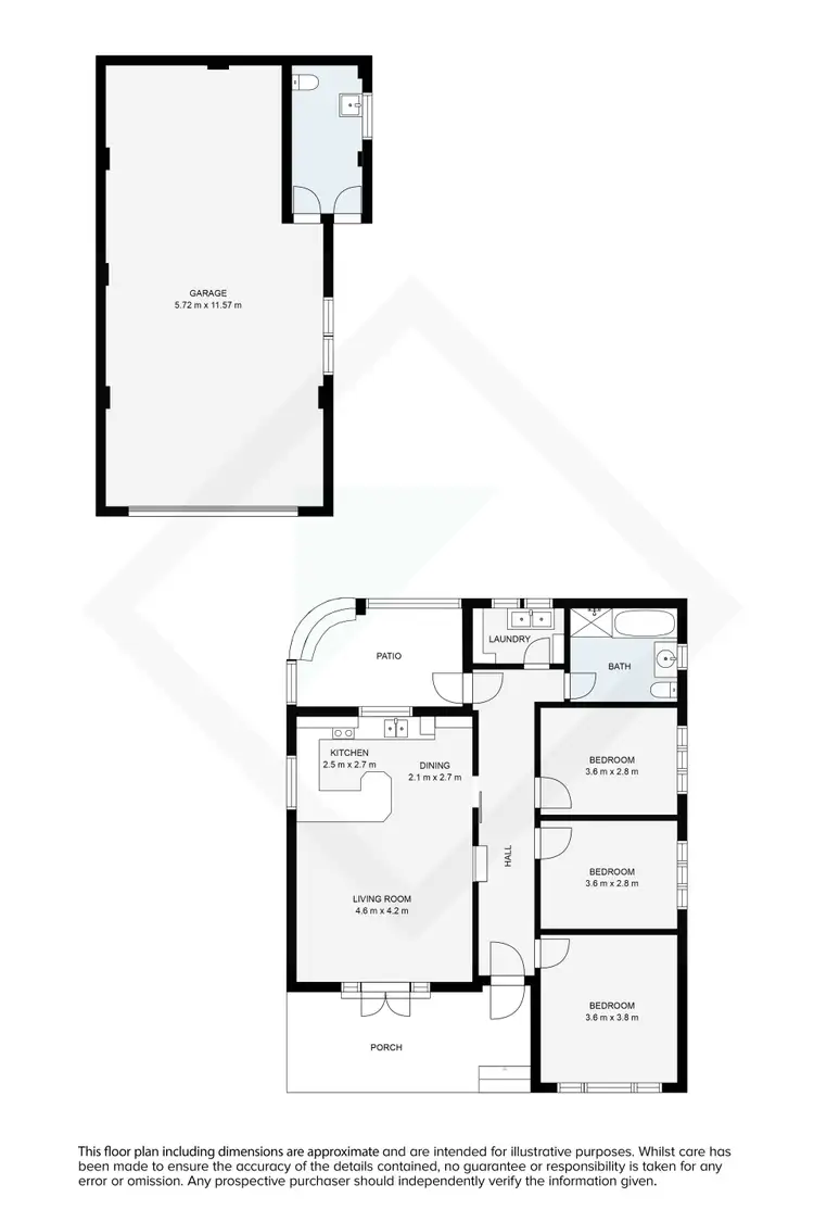 Floorplan of Homely house listing, 7 Mulqueeney Street, Wodonga VIC 3690