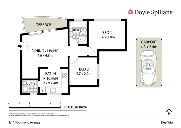 Floorplan of Homely apartment listing, 1/11 Richmond Avenue, Dee Why NSW 2099