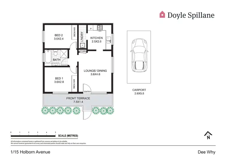 Floorplan of Homely apartment listing, 1/15 Holborn Avenue, Dee Why NSW 2099
