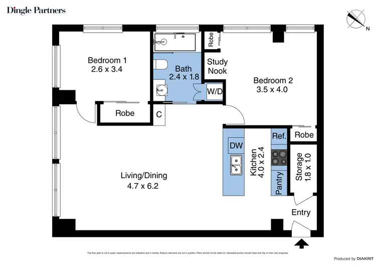 Floorplan of Homely apartment listing, 1004/225 Elizabeth Street, Melbourne VIC 3000
