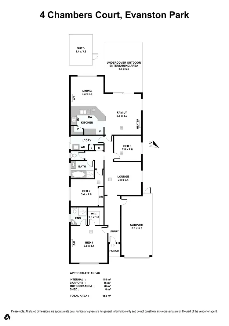Floorplan of Homely house listing, 4 Chambers Court, Evanston Park SA 5116
