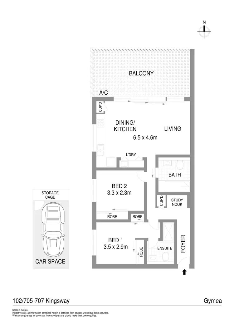 Floorplan of Homely apartment listing, 102/705 Kingsway, Gymea NSW 2227