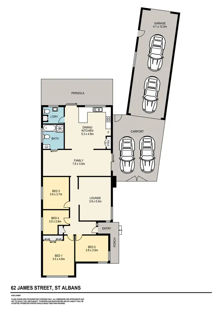 Floorplan of Homely house listing, 62 James Street, St Albans VIC 3021