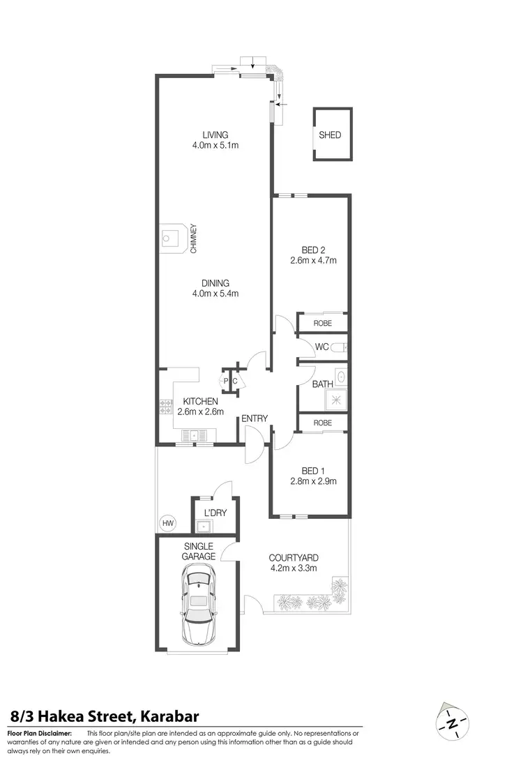Floorplan of Homely townhouse listing, 8/3 Hakea Street, Karabar NSW 2620