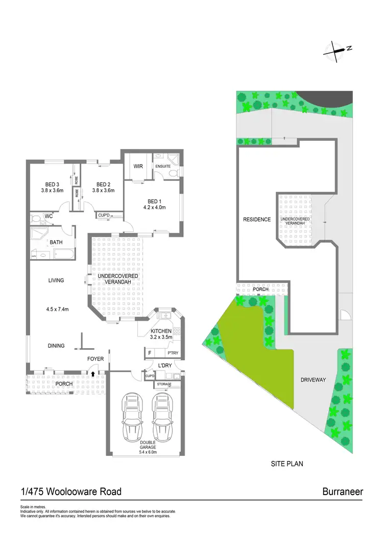 Floorplan of Homely villa listing, 1/475 Woolooware Road, Burraneer NSW 2230