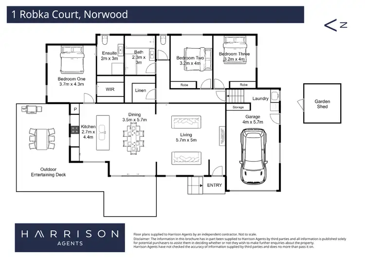 Floorplan of Homely house listing, 1 Robka Court, Norwood TAS 7250
