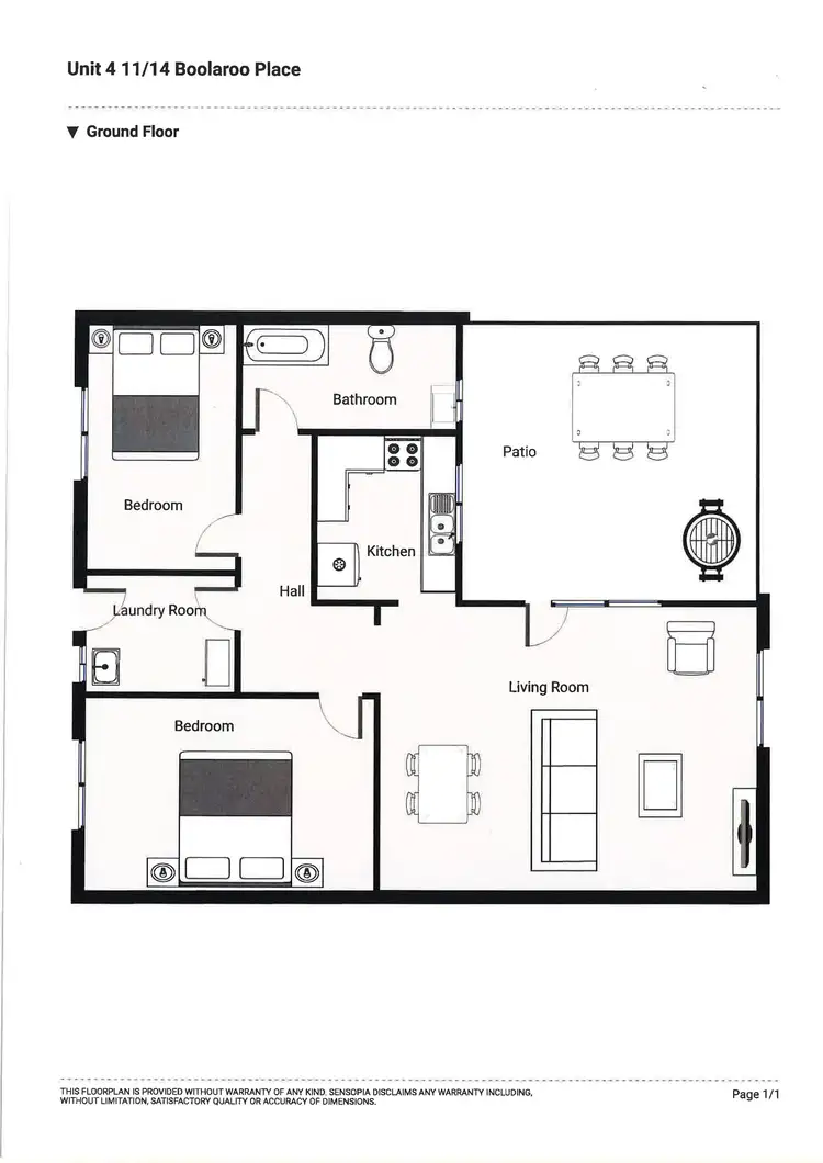 Floorplan of Homely unit listing, 4/11/14 Boolaroo Place, Orange NSW 2800