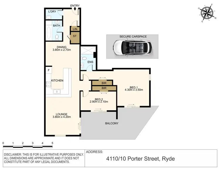 Floorplan of Homely apartment listing, 4110/10 Porter Street, Ryde NSW 2112