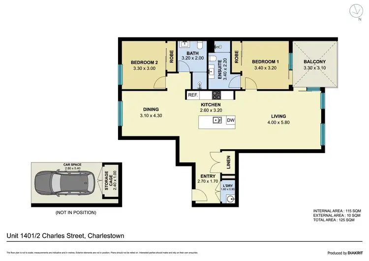 Floorplan of Homely apartment listing, 1401/2 Charles Street, Charlestown NSW 2290
