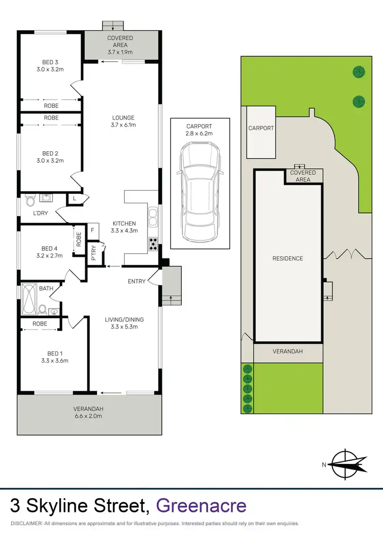 Floorplan of Homely house listing, 3 Skyline Street, Greenacre NSW 2190