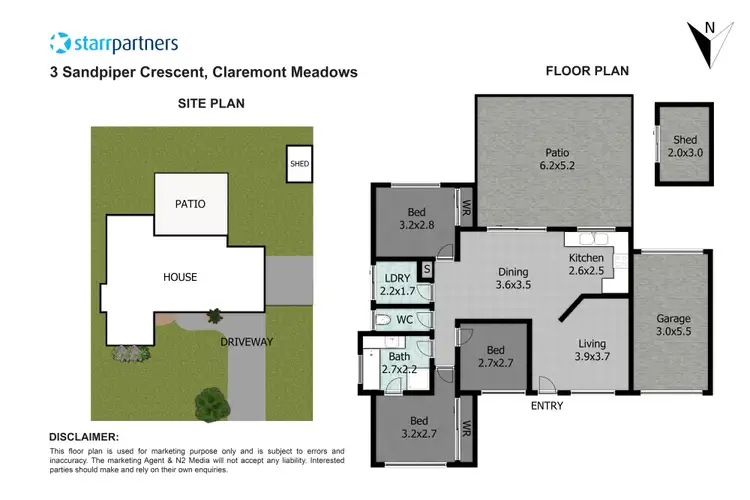 Floorplan of Homely house listing, 3 Sandpiper Crescent, Claremont Meadows NSW 2747