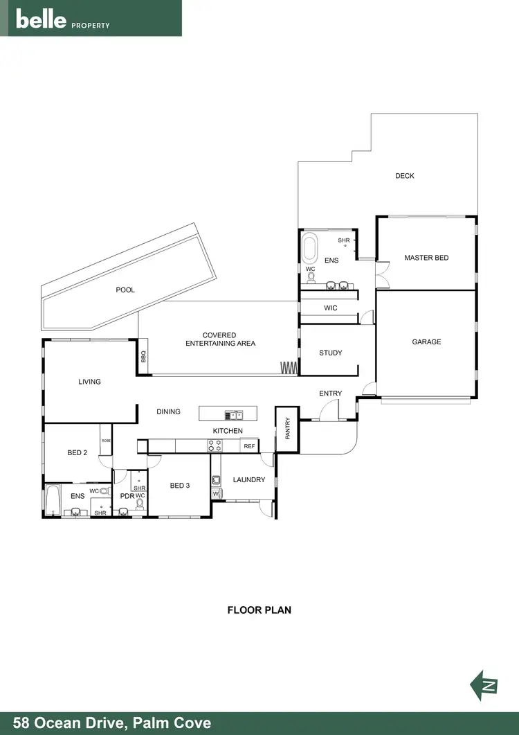 Floorplan of Homely house listing, 58 Ocean Drive, Palm Cove QLD 4879