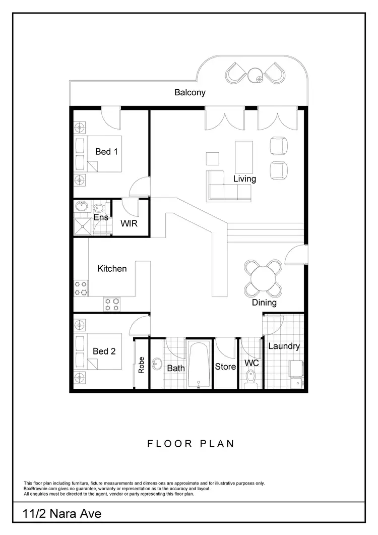 Floorplan of Homely unit listing, 11/2 Nara Avenue, Airlie Beach QLD 4802